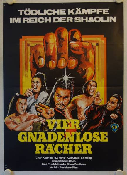 Vier gnadenlose Rächer originales deutsches Filmplakat